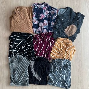 Pink Blush Maternity Shirts lot!